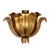 A wonderfully sculptural Italian wall sconce composed of hand-formed gilt metal leaves arranged in the form of an open...