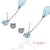 18k 750 Solid White Gold Blue Topaz Drop Earrings, Pair For Sale - Image 10 of 12