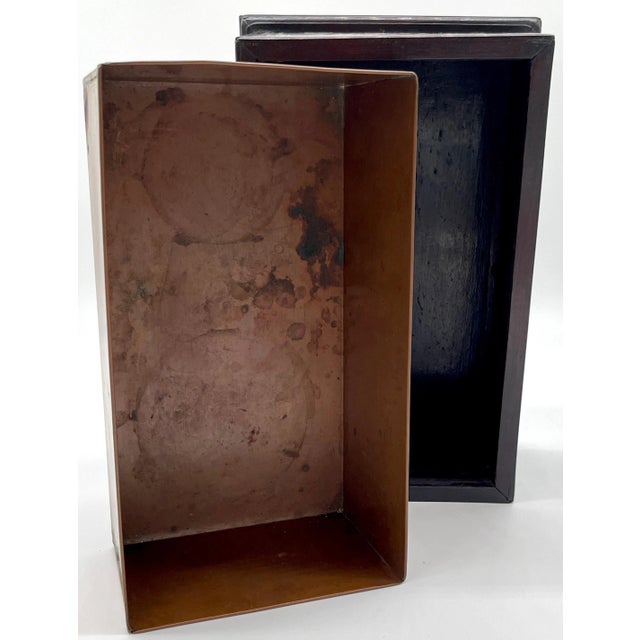 Antique Chinese Mother of Pearl Inlaid Hardwood Jardinière with Copper Liner A magnificent antique Chinese mother of pearl...