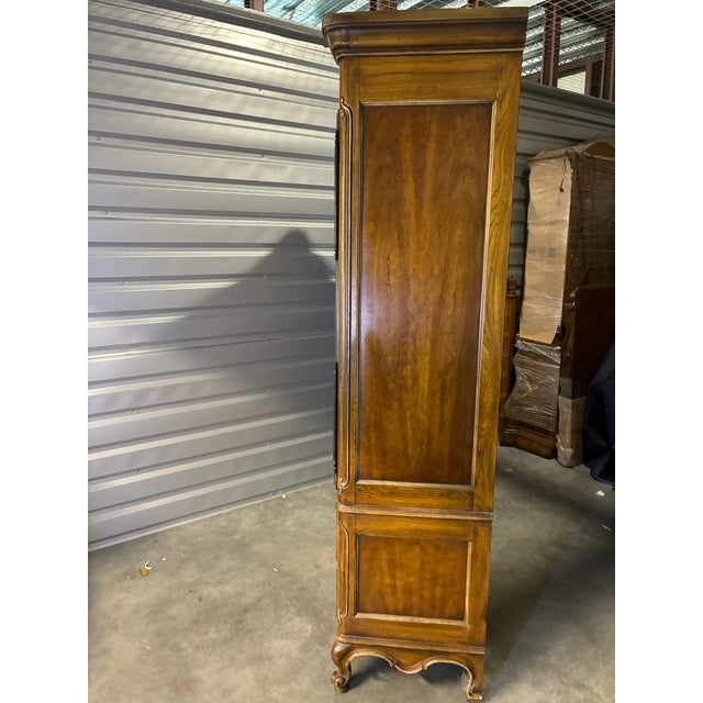 Vintage Drexel Heritage Brittany Collection Louis XV French Provincial Armoire Carved Wood Wardrobe For Sale - Image 12 of 12