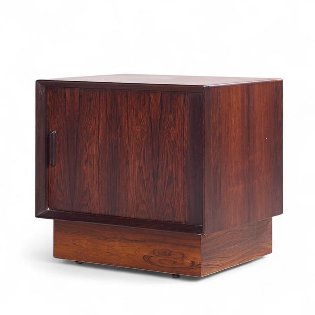 Svend Madsen Mid Century Danish Rosewood Tambour Door Nightstands - Pair For Sale - Image 9 of 12