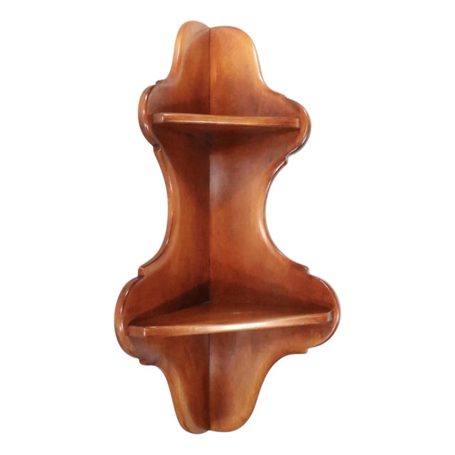 1930s Cushman Maple Colonial Creations Corner Shelf Made in Vermont C 1930's For Sale