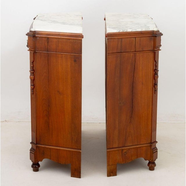 Early 20th Century Victorian Marble Top Walnut Sideboards For Sale - Image 5 of 6