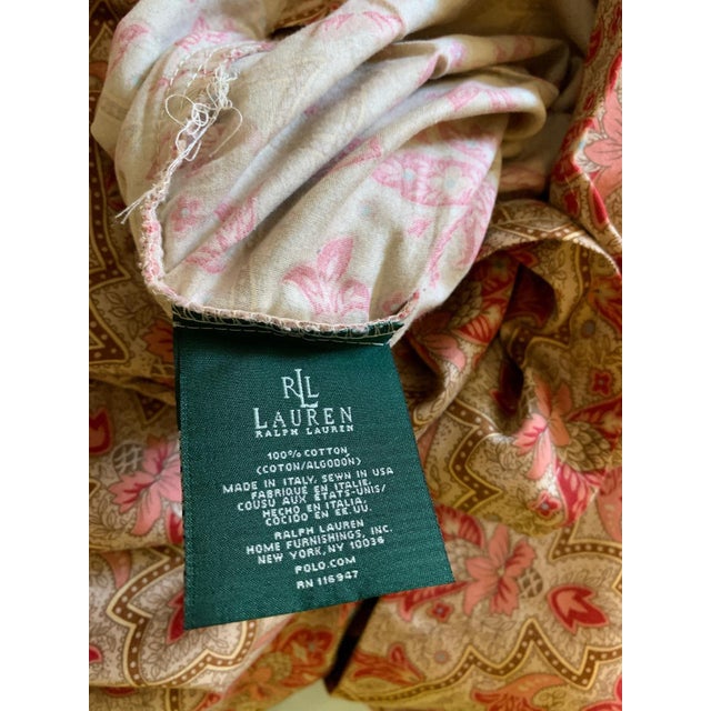 Textile Vintage Ralph Lauren Langham Red Gold Paisley King Duvet Cover, 280 Thread Count For Sale - Image 7 of 12