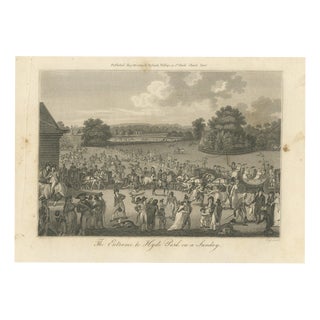 The Entrance to Hyde Park on a Sunday, 1804, Paper For Sale