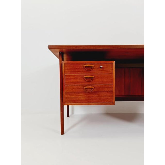 Danish vintage teak by kai kristiansen for fm møbler, denmark, 1960s. Dimensions: 78 d x 152 w x 73 h cm. Between the...