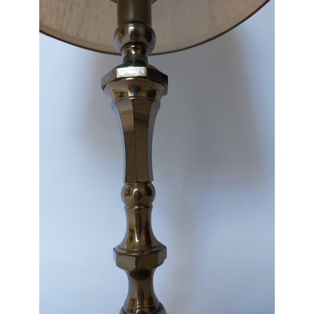 Hollywood Regency Brass Table Lamp For Sale - Image 10 of 18