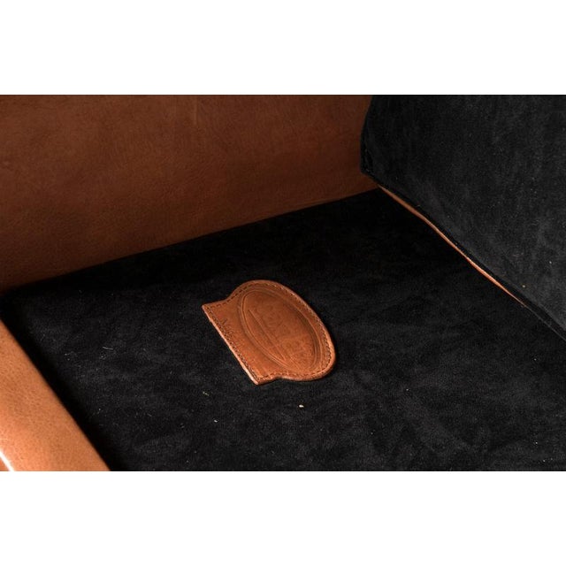 Leather Chairs with Ottomans from Baxter, Set of 4 For Sale - Image 13 of 18
