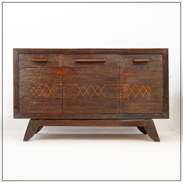 Vintage Wenge Wood Sideboard with Outward-Splayed Legs For Sale - Image 16 of 16