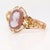 Pink Antique Victorian 18k Gold, Seed Pearl, & Agate Cameo Bracelet For Sale - Image 8 of 14