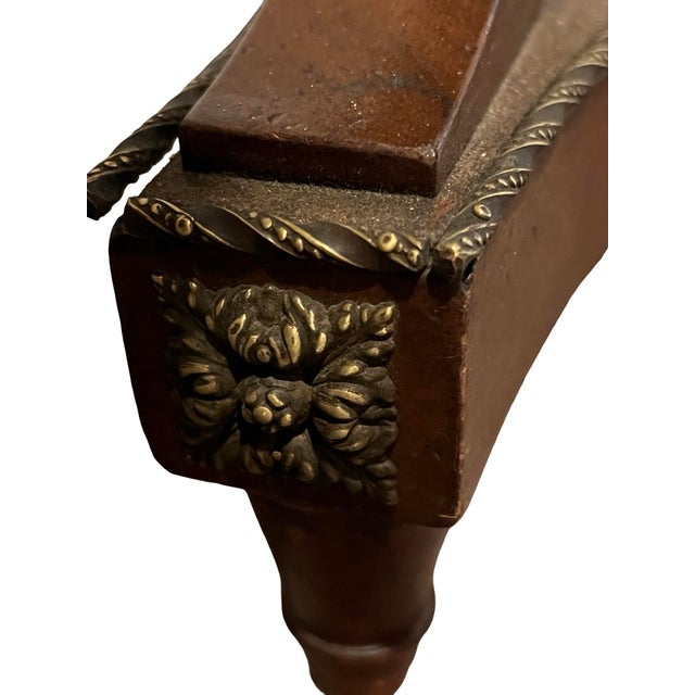 Brown 1930s Pair of Tall Art Deco Walnut and Ormolu Mounted Planters For Sale - Image 8 of 11