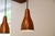 Mid-Century Modern Copper Pendant Lights by Bent Karlby for Lyfa, 1950s, Set of 3 For Sale - Image 3 of 4
