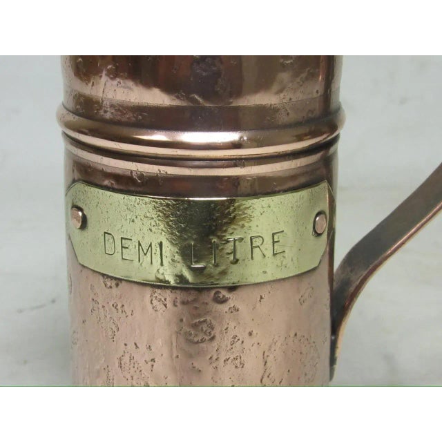 French Polished Copper Half Liter Jug For Sale In San Francisco - Image 6 of 17