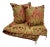 Majestic & Rich 3 Piece Toss Pillow and Throw Set in a Striking Victorian Inspired Paisley Print - Made in Wales For Sale