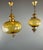 20th Century Amber Blown Glass Lantern Pendant Lights, Set of 2 For Sale - Image 10 of 10