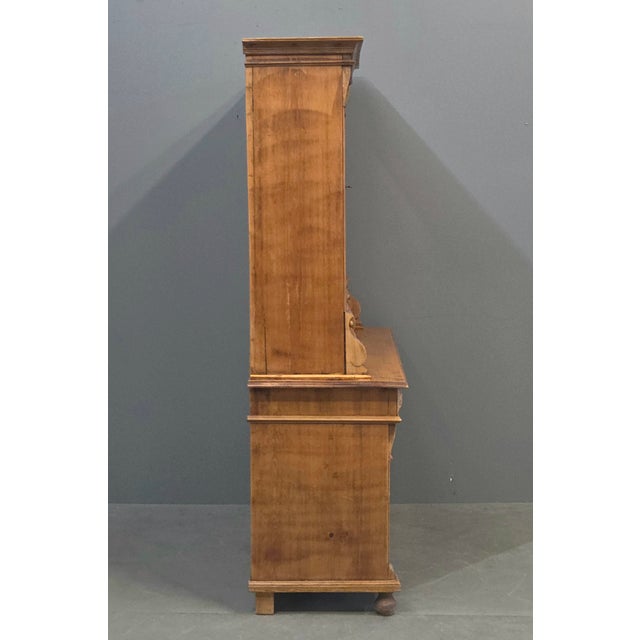 Antique Eastern European Pine Stepback China Cabinet Sideboard Hutch For Sale - Image 15 of 18
