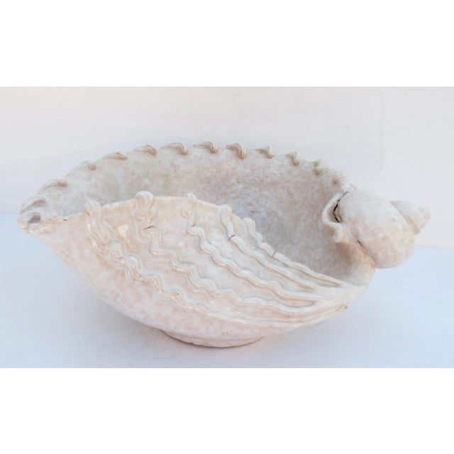 Seashell Bowl Italian Mid-Century Ceramic For Sale - Image 4 of 7