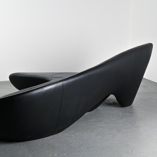 Moon System Black Leather Sofa by Zaha Hadid for B&B Italia, 2007 For Sale - Image 14 of 16