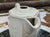 Cream Octagonal Perles Teapot from Creil and Montereau, 19th Century For Sale - Image 8 of 15