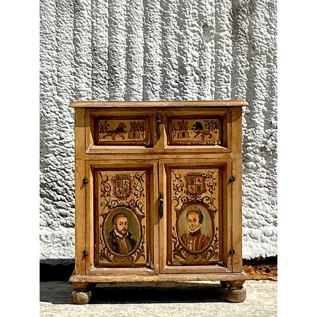 19th Century Vintage Italian 19th Century Hand Painted Cabinet For Sale - Image 5 of 7