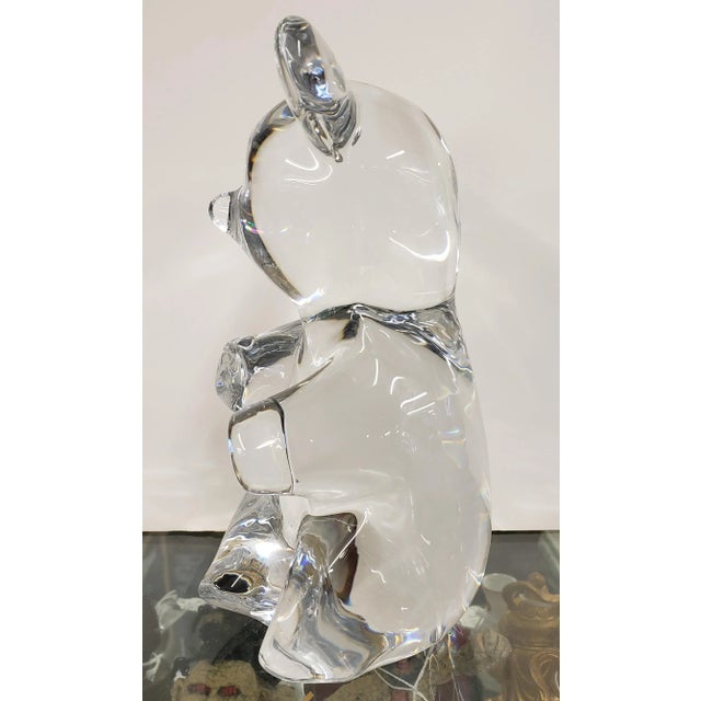 Up for sale is a Vintage French Daum Crystal Sitting Bear Figurine! It measures 7 5/8" tall. The piece is in excellent...