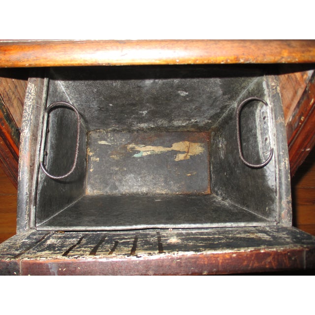 Antique Rare! French Country Carved Dark Wood Potato Bin Cabinet For Sale - Image 12 of 16