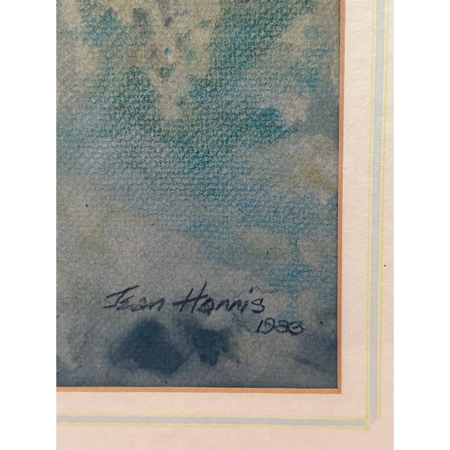 Jean Harris Framed Vintage Watercolor Painting For Sale In Boston - Image 6 of 9