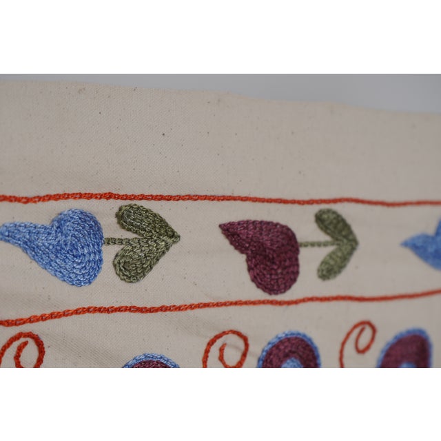 Suzani Embroidered Cotton Cloth For Sale - Image 9 of 10