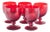Ruby-Red Wine Glasses by Monica Bratt for Reijmyre Glasbruk, 1950s, Set of 5 For Sale