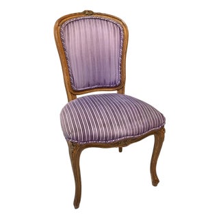 19th C. Louis XV Style Oak Accent Chair For Sale