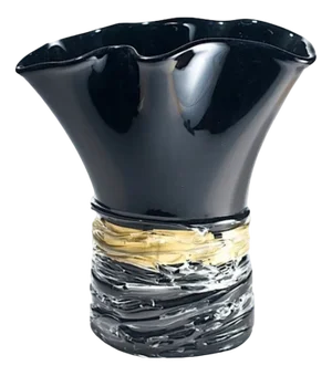 Modern Black Vase in Murano Glass from YourMurano