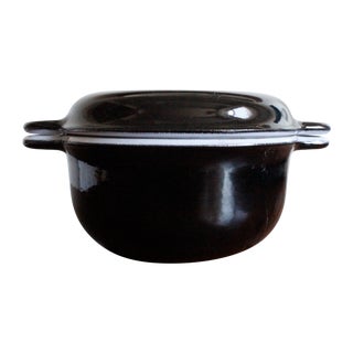 Denmark Iron Enamel Dutch Oven Black For Sale