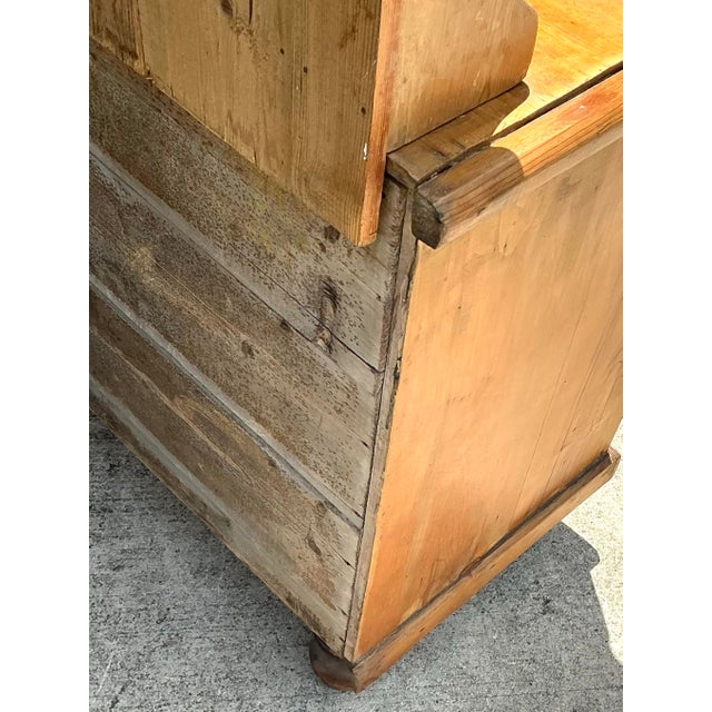 Vintage Primitive Pine Hutch For Sale - Image 9 of 12