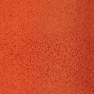 Schumacher Shagreen Wallpaper in Chinese Orange For Sale