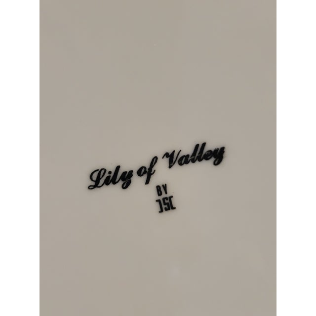 Ceramic Vintage Lily of the Valley Porcelain Saucers - Set of 4 For Sale - Image 7 of 10