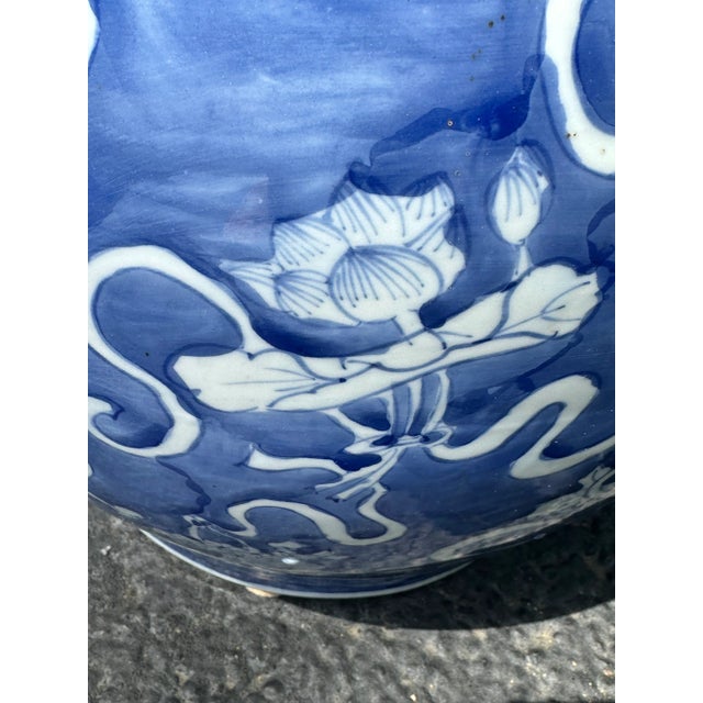 Extra Large Blue and White Chinese Ceramic Planter Chairish