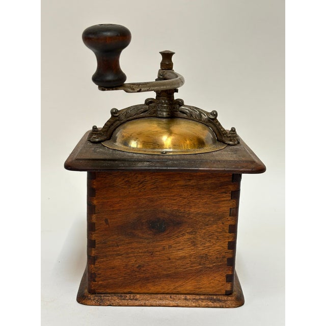 Japy Frères Antique French Coffee Grinder Beechwood and Cast Iron, Circa 1920 For Sale - Image 12 of 15