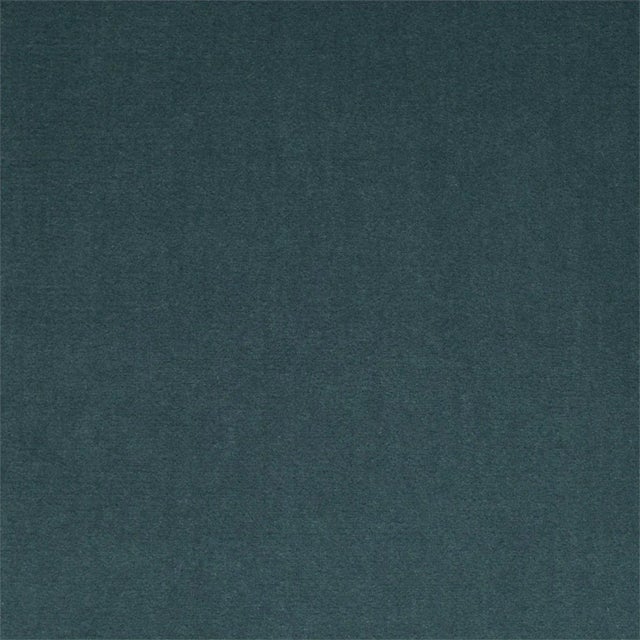 Zoffany Quartz Velvet Fabric in Teal For Sale