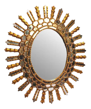 Italian Giltwood Sun Bursting Mirror, 1950s