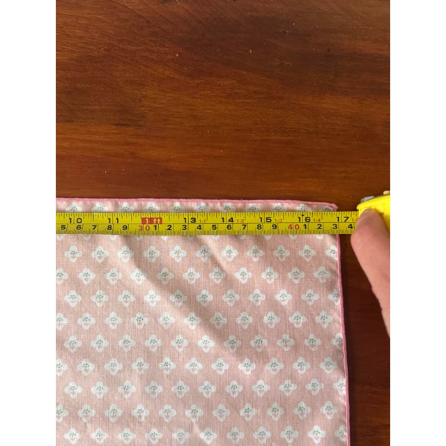 Vintage Pink Floral Cotton Napkins – Set of 4, Cottagecore Table Linens For Sale - Image 4 of 4