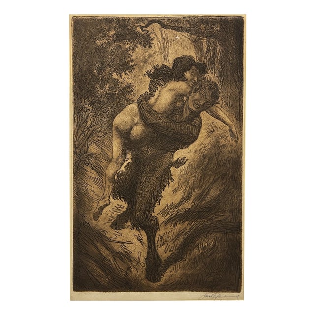 Gerhard Gyllenhammar, Scene with Nude, 1912, Etching For Sale