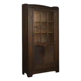 Art Nouveau Bookcase in Oak For Sale