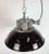 Glass Black Enamel and Cast Iron Industrial Cage Pendant Light from Elektrosvit, 1960s For Sale - Image 7 of 18
