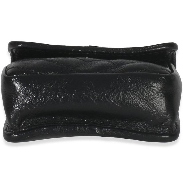 2020s Black Crinkled Calfskin Matelasse Micro Niki Airpods Case For Sale - Image 5 of 6