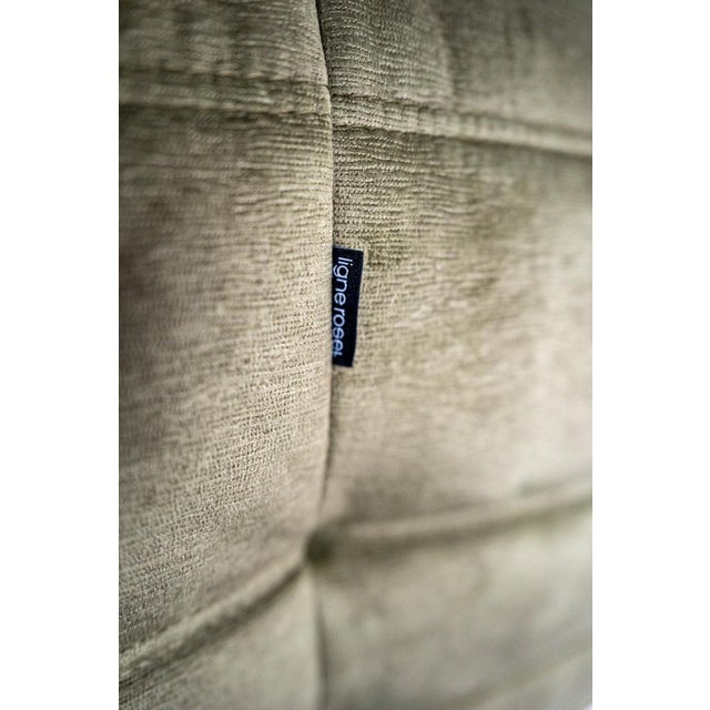 Togo Lounge Chair and Khaki Velvet by Michel Ducaroy for Ligne Roset, 1973, Set of 2 For Sale - Image 14 of 18