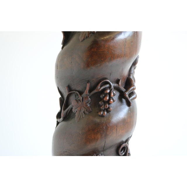 19th Century Antique French Oak Pedestal, 1860 For Sale - Image 5 of 11