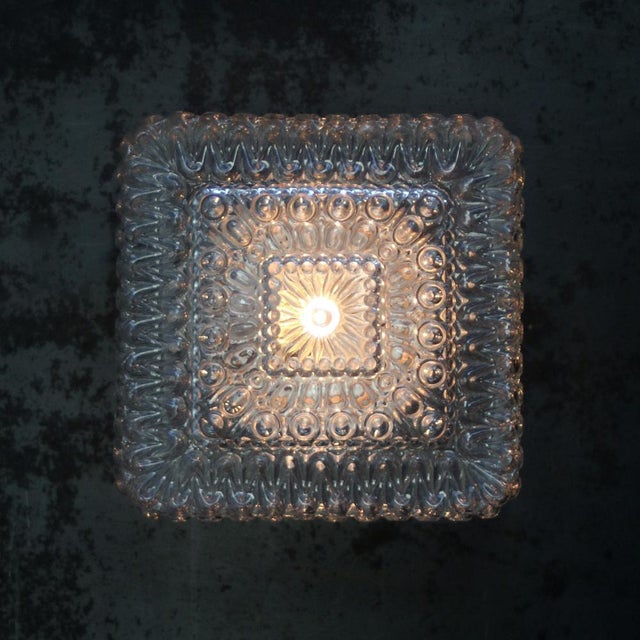 Metal Mid-Century Clear Glass Sconces For Sale - Image 7 of 11