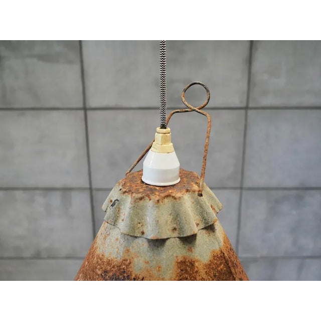 Industrial Metal Lamp, 1950s For Sale - Image 4 of 7