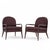 Mid-Century Modern Paul McCobb for Widdicomb Mid Century Walnut Lounge Chairs - Pair For Sale - Image 3 of 12