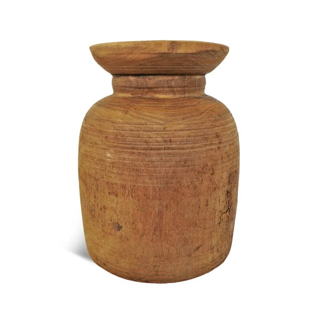 Rustic Vintage Old Wooden Vessel India For Sale - Image 3 of 7